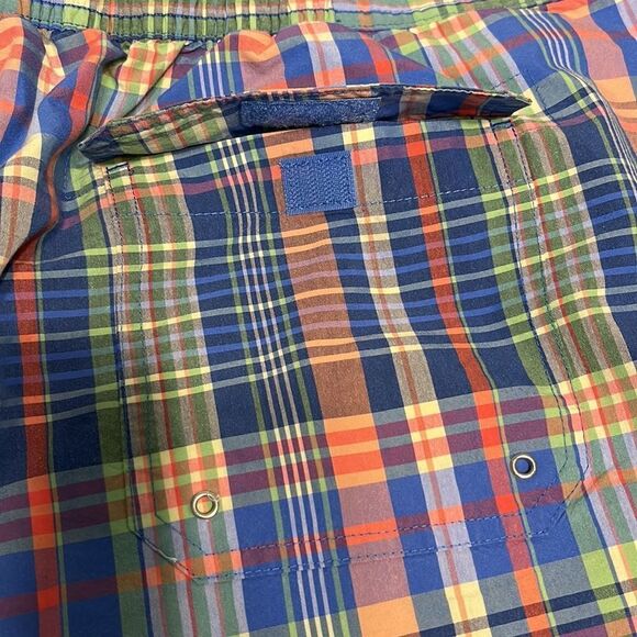 Brooks Brothers 346 Mens Madras Plaid Swim Trunks w/liner - Picture 5 of 7